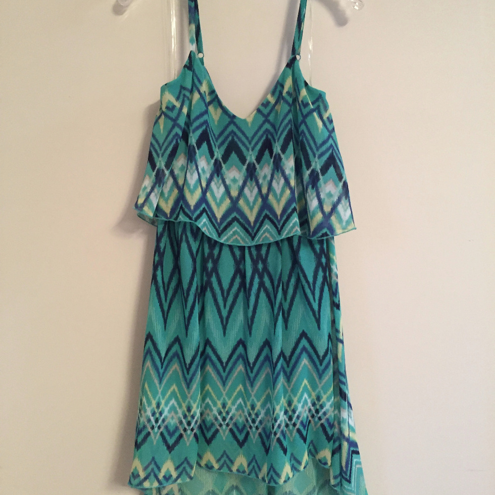 Lily Rose Blue/Green Flyaway Sundress in Women